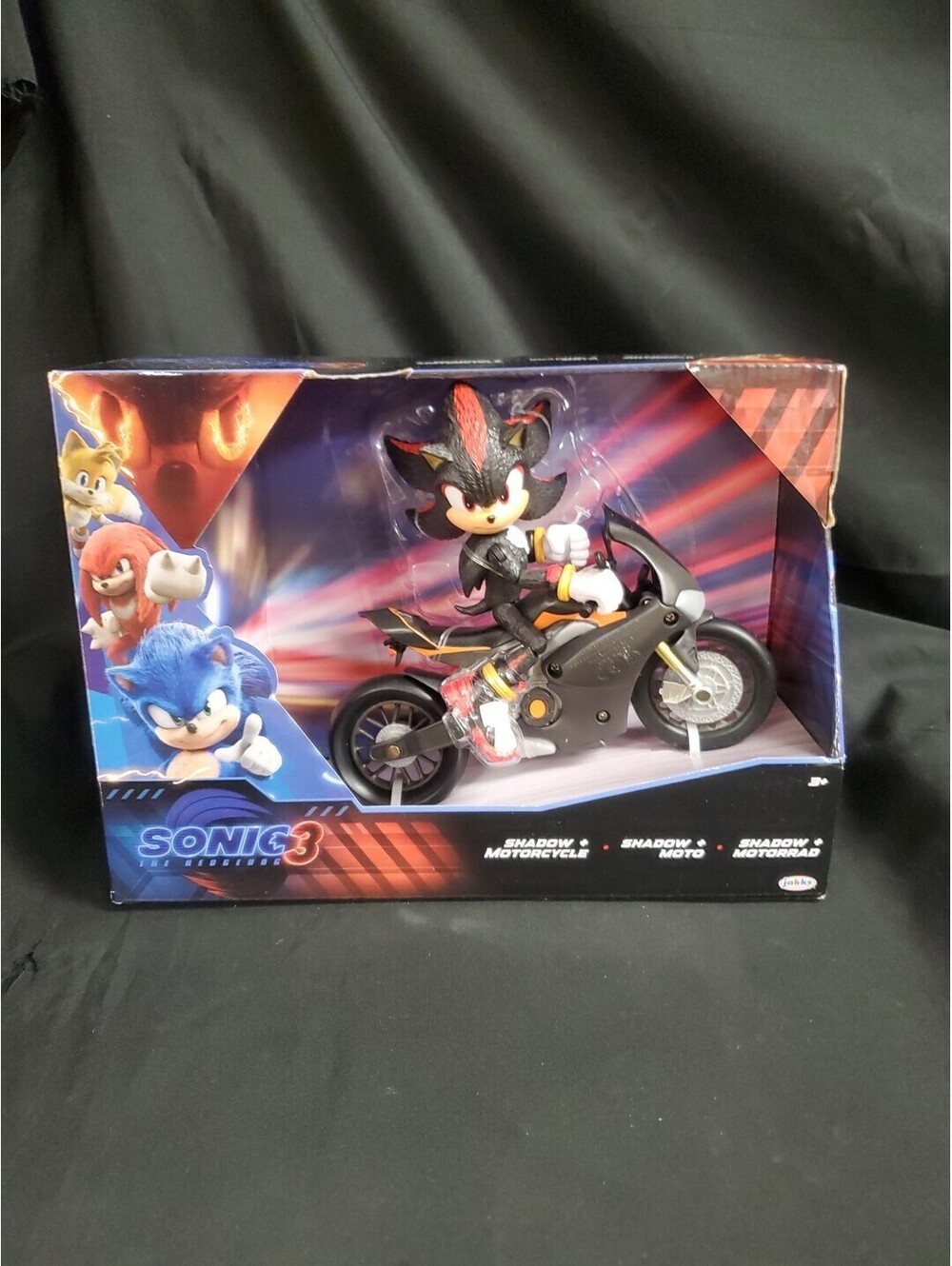 JAKKS PACIFIC Sonic The Hedgehog 3 Movie Shadow 5" & Motorcycle MOTORRAD NEW